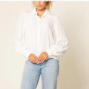 Revolve Lavender Brown Celia Puff Sleeve Blouse